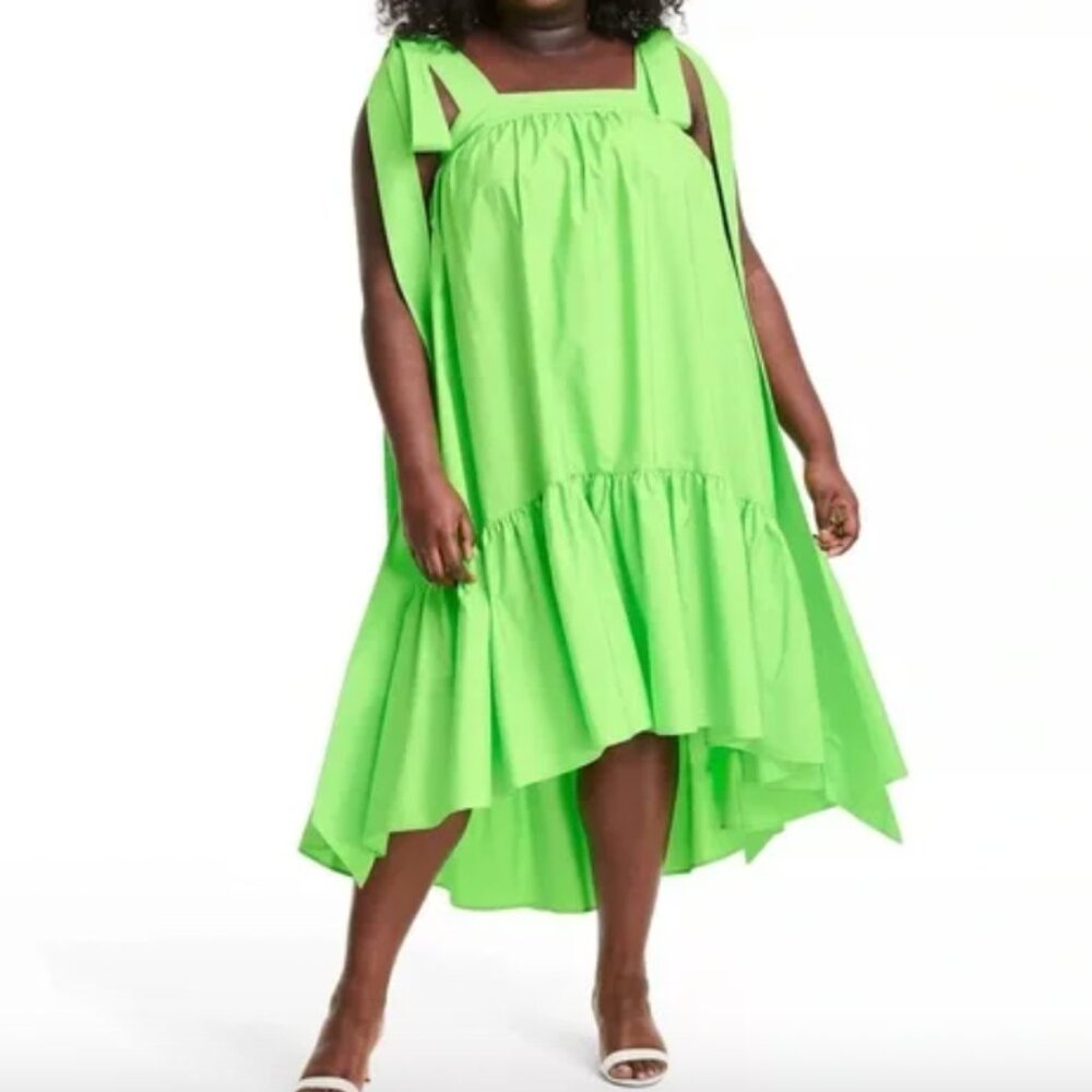 Christopher John Rogers For Target Tie Strap High Low Babydoll Dopamine Dress